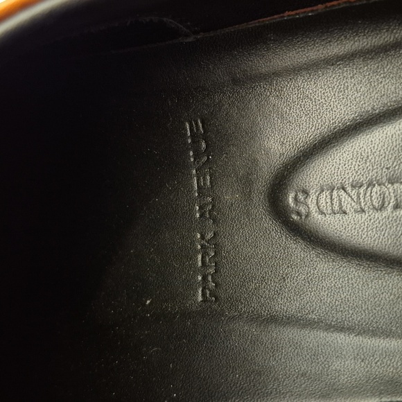 ALLEN EDMONDS Recent Park Avenue Tan Brown Leather Sz 9.5 D Sneakers Dress Shoes - Picture 9 of 10